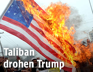 Brennende US-Flagge