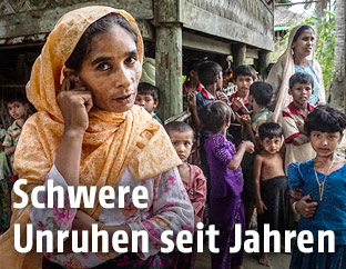 Muslimische Familie in Myanmar