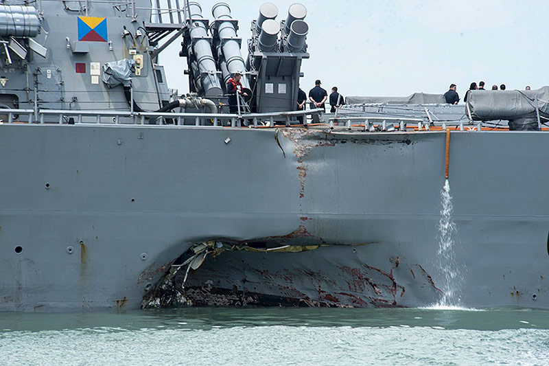 © APA/AP/U.S. Navy/Joshua Fulton Leck in der USS McCain