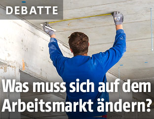 Facharbeiter auf einer Baustelle