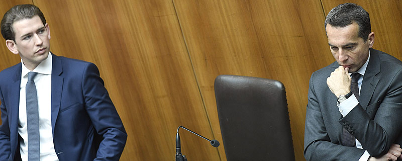Außenminister Sebastian Kurz (ÖVP) und Bundeskanzler Christian Kern (SPÖ)