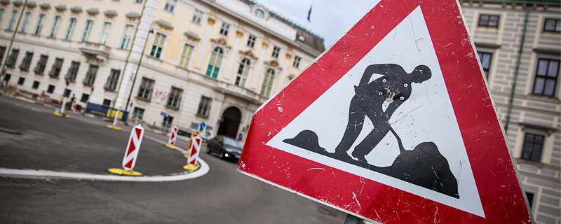 Baustelle auf dem Wiener Ballhausplatz
