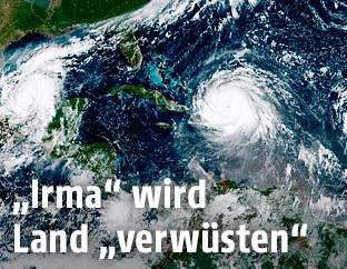 Satellitenaufnahme von Hurrikan "Irma"