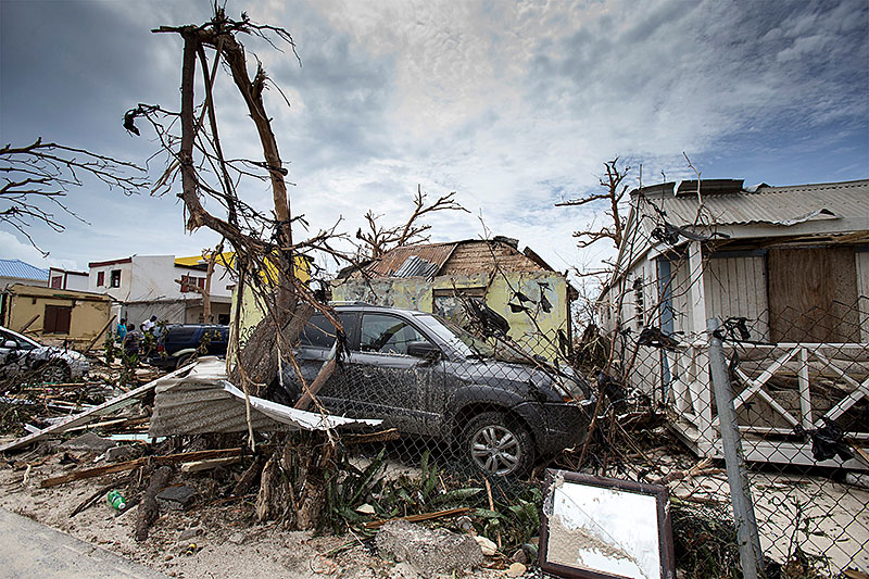 © Reuters/Netherlands Ministry of Defence/Gerben van Es Verwüstung nach Hurrikan "Irma" in der Karibik