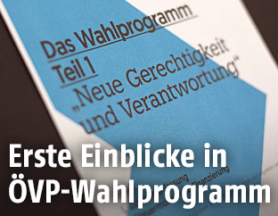 Wahlprogramm Teil eins der &Ouml;VP