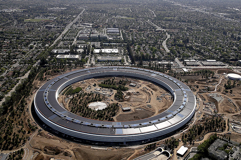 © APA/AFP/Getty Images/Justin Sullivan Luftaufnahme des neuen Apple Campus