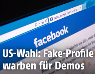 Facebook auf einem Bildschirm