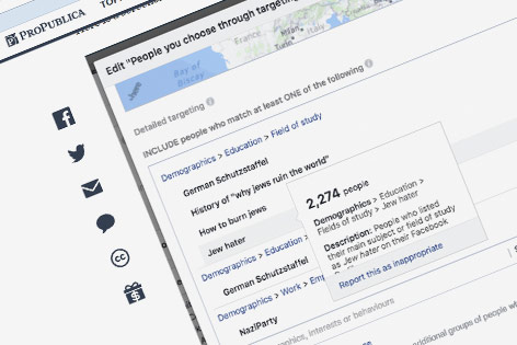 © Facebook/„ProPublica“ Screenshot www.facebook.com