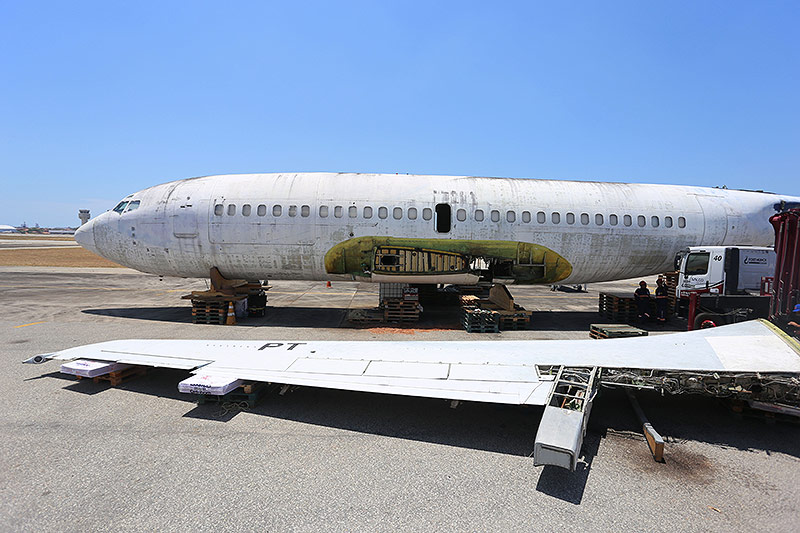 © APA/AFP Die Boeing "Landshut" in Brasilien