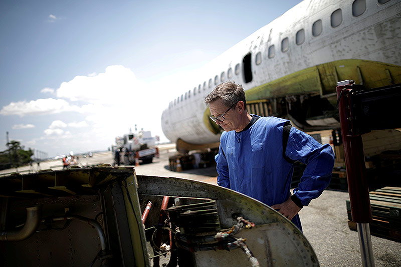 © Reuters/Ueslei Marcelino Die Boeing "Landshut" in Brasilien