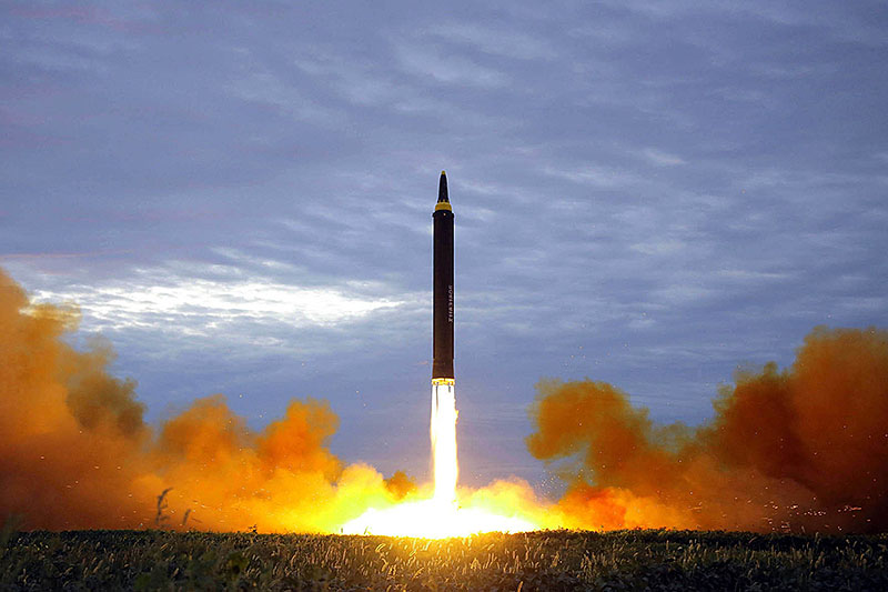 © AP/Korean Central News Agency/Korea News Service Abschuss einer Rakete in Nordkorea am 29. Augus 2017