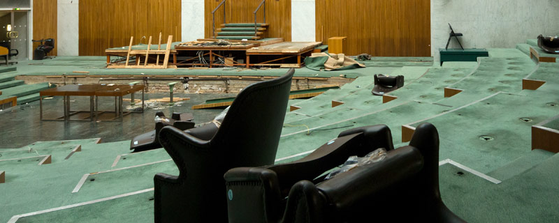 Eindrücke von der Renovierung des Parlaments