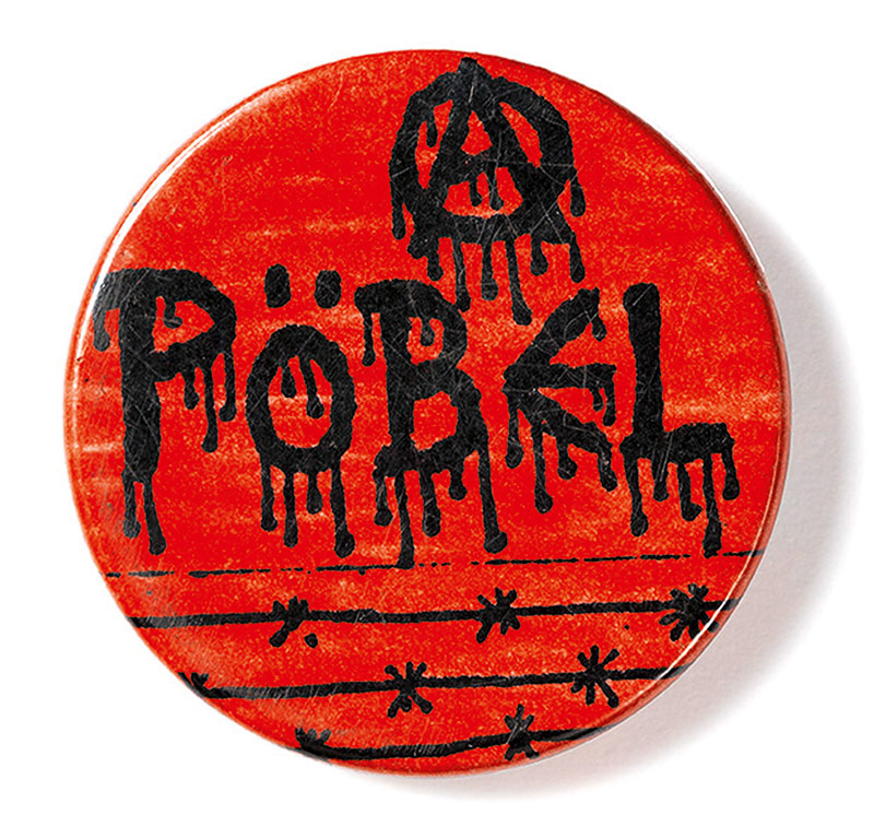 Button der Punkband Pöbel, um 1981