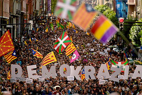 Solidaritätsdemo für Katalonien-Referendum in Bilbao