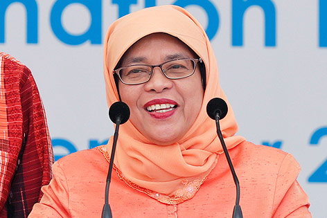 © Reuters/Edgar Su Die designierte Präsidentin von Singapur, Halimah Yacob