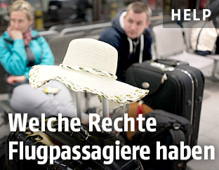 Wartende Fluggäste