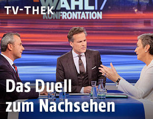 Tarek Leitner, Norbert Hofer (FPÖ) und Ulrike Lunacek (Grüne)