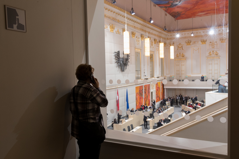 © ORF.at/Roland Winkler Eindrücke von der ersten Nationalratssitzung im Ausweichquartier