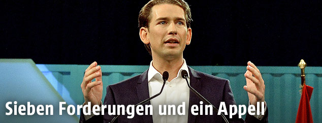 &Ouml;VP-Chef Sebastian Kurz beim Wahlkampfauftakt