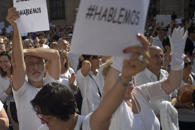 © APA/AFP/Jorge Guerrero Demonstration in Spanien