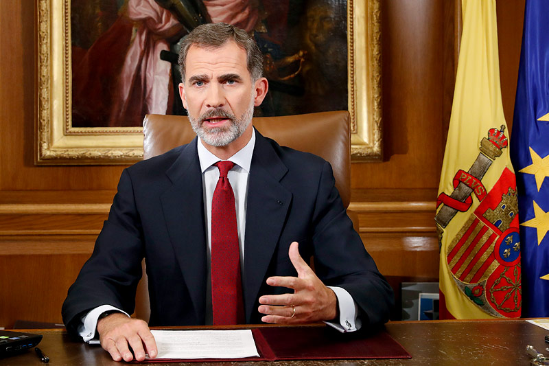 © APA/AFP/Casa Real/Francisco Gomez Spaniens König Felipe VI. bei einer Rede