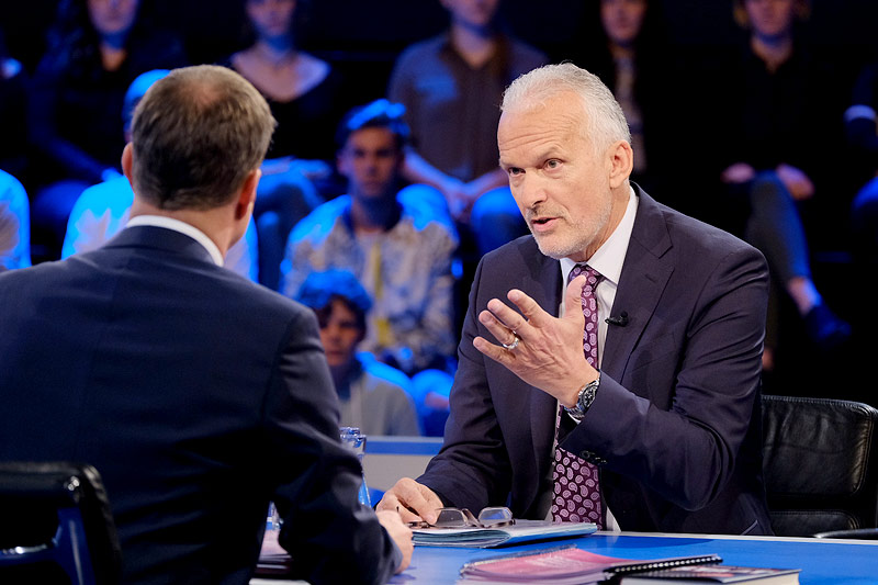© ORF/Hans Leitner Matthias Strolz (NEOS) und Josef Moser (ÖVP)