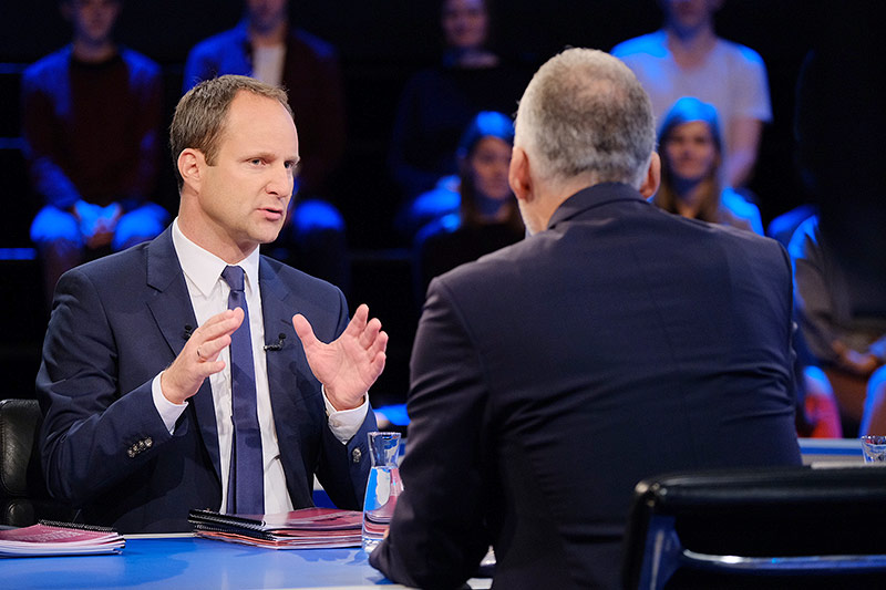 © ORF/Hans Leitner Matthias Strolz (NEOS) und Josef Moser (ÖVP)