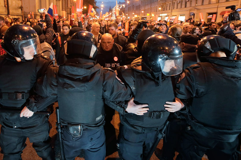 Demonstration in Russland