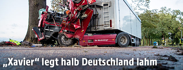 Verunfallter Lkw
