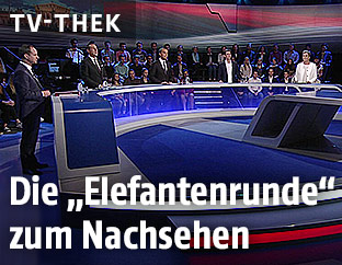 Elefantenrunde der Spitzenkandidaten