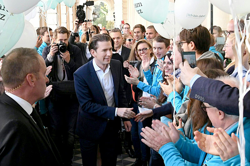 © APA/Helmut Fohringer Sebastian Kurz beim ÖVP-Wahlkampfabschluss in Wien