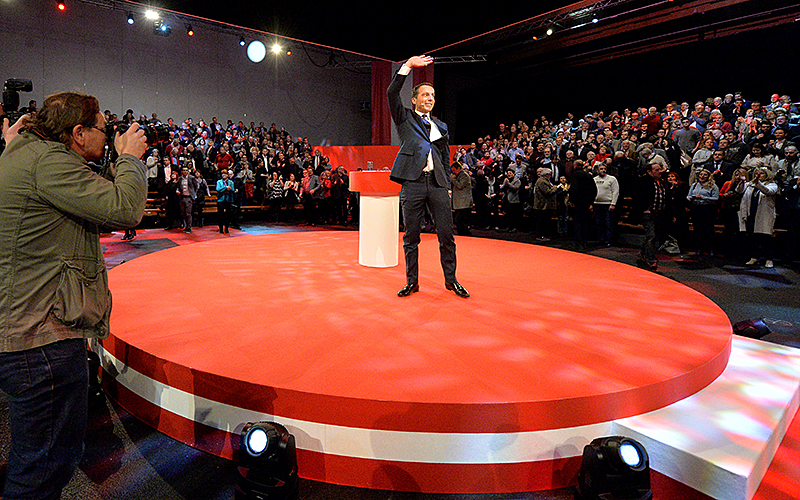 © APA/Barbara Gindl Bundeskanzler Christian Kern (SPÖ) bei der Rede zur Zukunft Österreichs im Jänner 2017