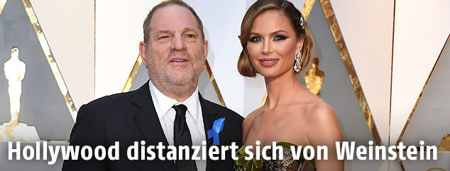 Hollywood-Produzent Harvey Weinstein und seine Frau US-Designerin Georgina Chapman