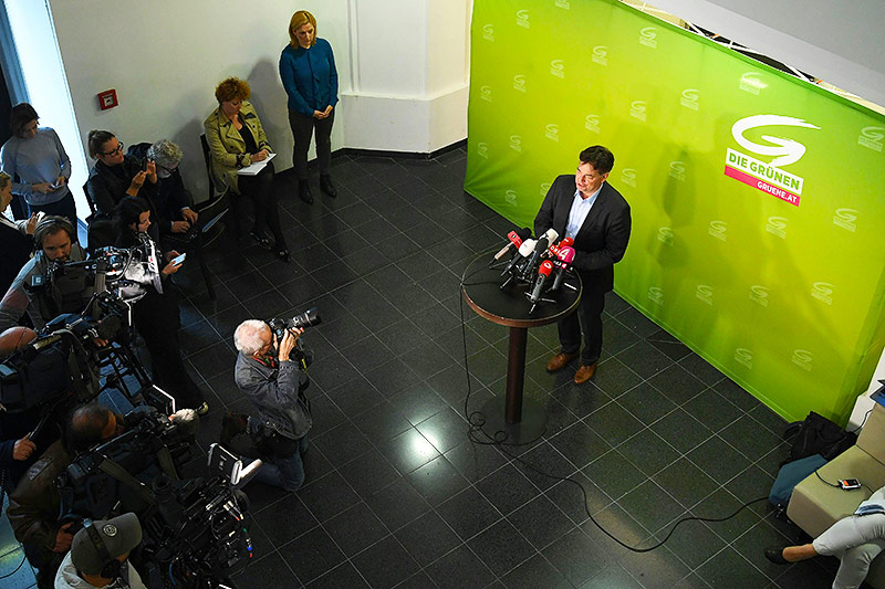 © APA/Helmut Fohringer Werner Kogler während einer Pressekonferenz