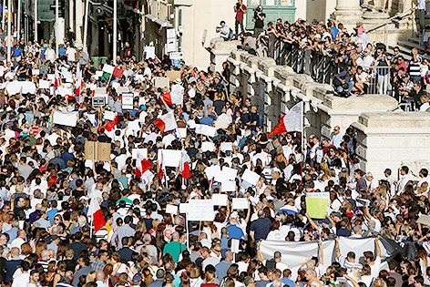 Demonstration in Valetta