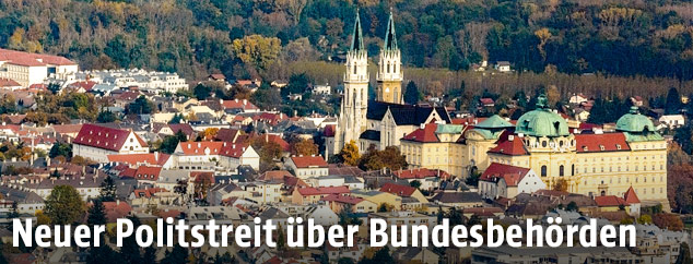 Luftansicht von Klosterneuburg