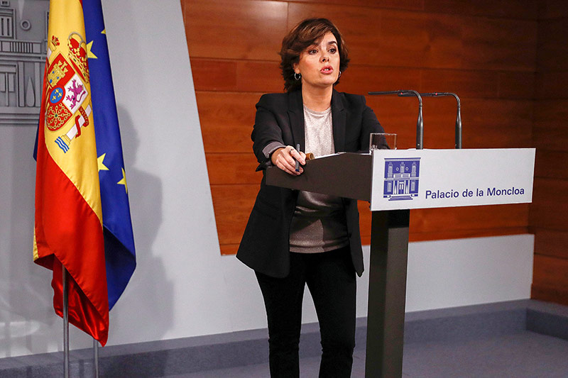 © Reuters/Juan Medina Soraya Saenz de Santamaria, Stellvertreterin des spanischen Ministerpräsidenten Rajoy