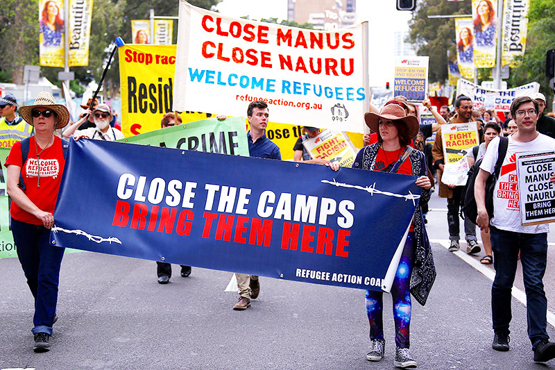 © Reuters/David Gray Demonstration für Flüchtlinge in Nauru