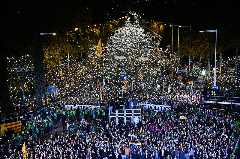 Demonstration in Katalonien