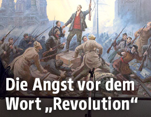 Ausschnitt von Sokolow-Skalja-Bild zur Oktoberrevolution