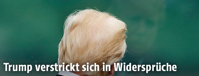 US-Präsident Donlad Trump und sein Spiegelbild