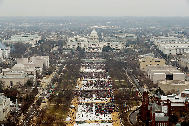 Publikum bei Donald Trumps Angelobung