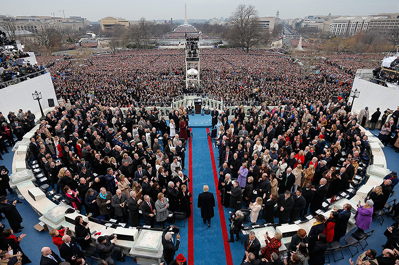 Donald Trump bei seiner Angelobung, 2016