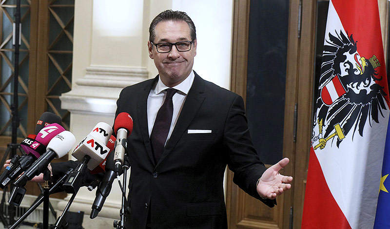 © APA/AP/Ronald Zak FPÖ-Chef Heinz-Christian Strache