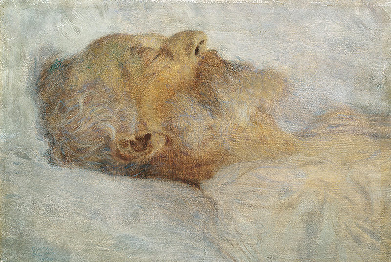 © Belvedere/Johannes Stoll Gustav Klimt, Alter Mann auf dem Totenbett, 1899