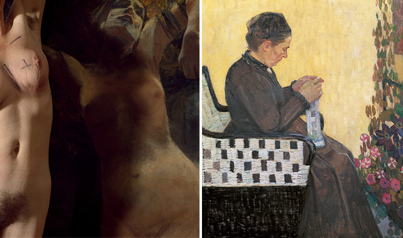 © Heide Harsieber/Artothek Heidi Harsieber, x-ray, 2001 unn Broncia Koller-Pinell, Die Mutter der Künstlerin, 1907