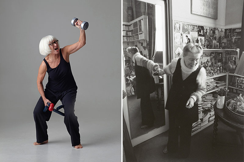 © Daniela Beranek/Margot Pilz/Sammlung Klöcker/Bad Homburg von der Höhe/Martin Url Margot Pilz, Anti Aging, 2010 und Barbara Klemm, Simone de Beauvoir, Paris 1980