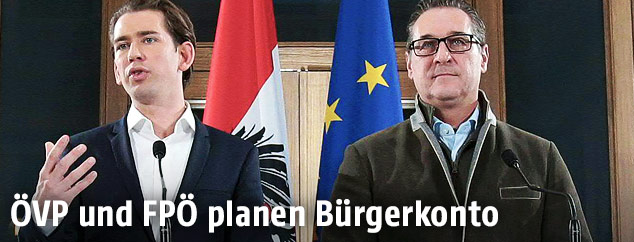 &Ouml;VP-Chef Sebastian Kurz und FP&Ouml;-Obmann Heinz-Christian Strache