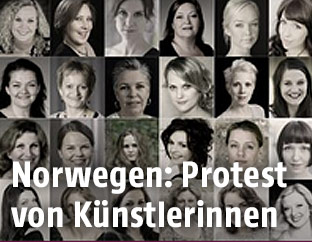 Protest von K&uuml;nstlerinnen in Norwegen