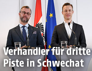 Norbert Hofer (FP&Ouml;) und Gernot Bl&uuml;mel (&Ouml;VP)